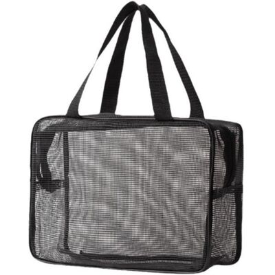 MEOIRUERY Grand sac de bain en filet - Noir - Double poignée - Résistant et léger Noir - Publicité MEOIRUERY Grand sac de bain en filet - Noir - Double poignée - Résistant et léger Noir - Publicité