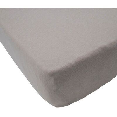 BABYCALIN Drap housse 60x120 cm taupe Marron - Publicité BABYCALIN Drap housse 60x120 cm taupe Marron - Publicité