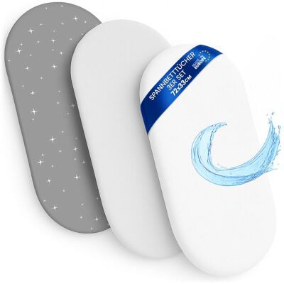 TOTSY BABY Drap Housse Cododo pour Nacelle Ensemble de 2 Draps 33x72 cm avec Protege Matelas Impermeable Galaxie - Publicité TOTSY BABY Drap Housse Cododo pour Nacelle Ensemble de 2 Draps 33x72 cm avec Protege Matelas Impermeable Galaxie - Publicité