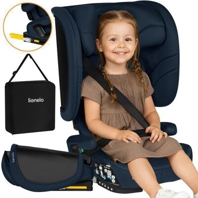 Siège auto pliable LIONELO Orin i-Size - ISOFIX - 100 - 150cm - Inclinable - Siège large et confortable - Porte-gobelet - Navy Bleu - Publicité Siège auto pliable LIONELO Orin i-Size - ISOFIX - 100 - 150cm - Inclinable - Siège large et confortable - Porte-gobelet - Navy Bleu - Publicité