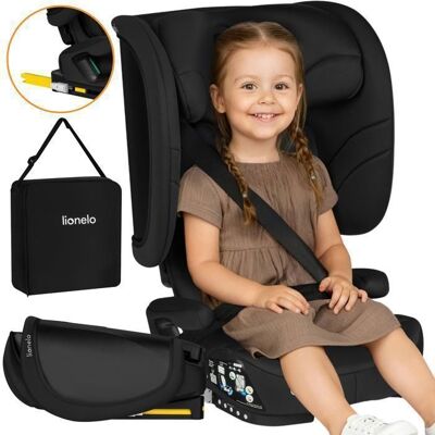 Siège auto pliable LIONELO Orin i-Size - ISOFIX - 100 - 150cm - Inclinable - Siège large et confortable - Porte-gobelet - Noir Noir - Publicité Siège auto pliable LIONELO Orin i-Size - ISOFIX - 100 - 150cm - Inclinable - Siège large et confortable - Porte-gobelet - Noir Noir - Publicité