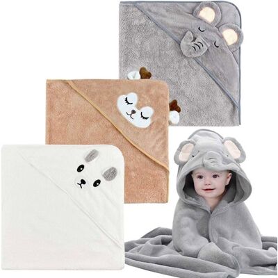 AUCUNE MARQUE 3 serviettes bébé nouveau-né serviettes super absorbantes et peignoir 80X80 cm - Publicité AUCUNE MARQUE 3 serviettes bébé nouveau-né serviettes super absorbantes et peignoir 80X80 cm - Publicité