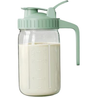 NOBRAND Bouteilles de rangement de lait maternel Pichet lait maternel 34 oz à étancherangement en verre aléatoire pour réfrigérateur vert - Publicité NOBRAND Bouteilles de rangement de lait maternel Pichet lait maternel 34 oz à étancherangement en verre aléatoire pour réfrigérateur vert - Publicité