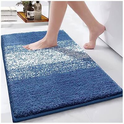 CARTLY MARKET Tapis de bain en microfibre ultra-douce – Lavable en machine tapis de douche absorbant – Bleu 80 x 120 cm Bleu - Publicité CARTLY MARKET Tapis de bain en microfibre ultra-douce – Lavable en machine tapis de douche absorbant – Bleu 80 x 120 cm Bleu - Publicité