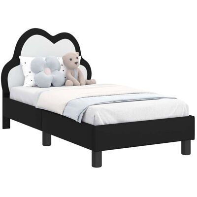 Cadre de lit pour tout-petit - vidaXL - Noir - 70x140 cm - Design moderne - Bois dingénierie - Sommier à lattes Noir - Publicité Cadre de lit pour tout-petit - vidaXL - Noir - 70x140 cm - Design moderne - Bois dingénierie - Sommier à lattes Noir - Publicité