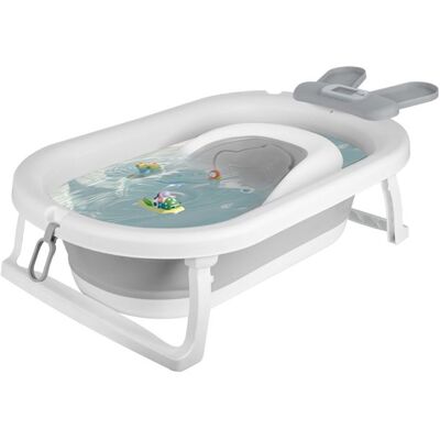 MIPAN. BAIGNOIRE BÉBÉ MOTIF LAPIN AVEC TAPIS DE BAIN ANTIDÉRAPANT ET BONNET DE BAIN 82 X 43 X 22 CM GRIS Gris - Publicité MIPAN. BAIGNOIRE BÉBÉ MOTIF LAPIN AVEC TAPIS DE BAIN ANTIDÉRAPANT ET BONNET DE BAIN 82 X 43 X 22 CM GRIS Gris - Publicité
