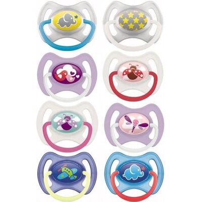 MAM Sucette Anneau - à partir de 6 mois - Silicone - Lot de 2 - coloris aléatoire - Publicité MAM Sucette Anneau - à partir de 6 mois - Silicone - Lot de 2 - coloris aléatoire - Publicité