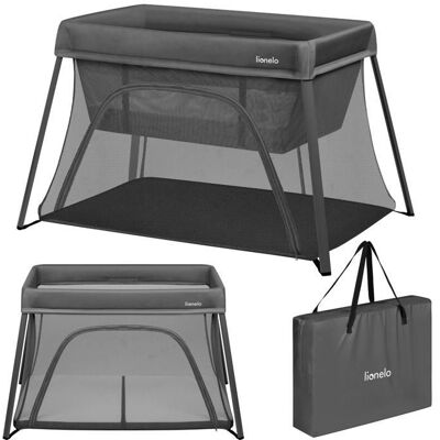Lit parapluie 3en1 LIONELO Alice - Ultra légère - Lit bébé - Parc bébé - 3cm matelas - Sac inclus - Ouverture zippée - Gris Gris - Publicité Lit parapluie 3en1 LIONELO Alice - Ultra légère - Lit bébé - Parc bébé - 3cm matelas - Sac inclus - Ouverture zippée - Gris Gris - Publicité