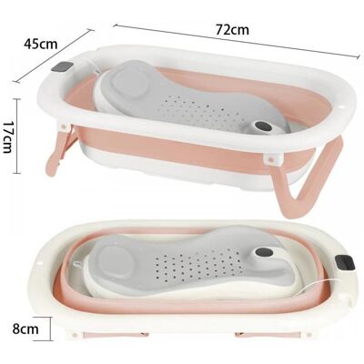 HOMEWELL YIYI. Baignoire bébé pliable avec tapis antidérapant et trou de drainage (rose) 72*45*17cm. Rose - Publicité HOMEWELL YIYI. Baignoire bébé pliable avec tapis antidérapant et trou de drainage (rose) 72*45*17cm. Rose - Publicité