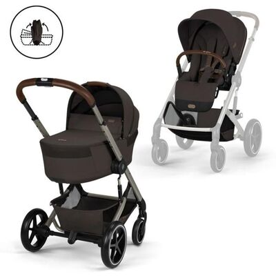 CYBEX - Poussette Duo Balios S Lux 4 + Nacelle pliable Balios Chocolate Brown Marron - Publicité CYBEX - Poussette Duo Balios S Lux 4 + Nacelle pliable Balios Chocolate Brown Marron - Publicité