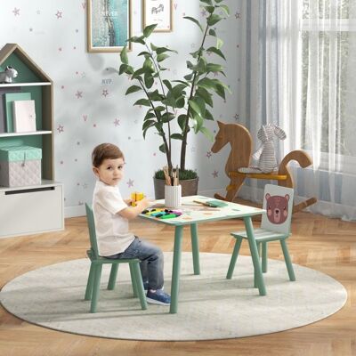 Generic Table et 2 chaises pour enfants 3-8 ans ensemble 3 pièces motif animaux pour chambre à coucher salle de jeux vert Vert - Publicité Generic Table et 2 chaises pour enfants 3-8 ans ensemble 3 pièces motif animaux pour chambre à coucher salle de jeux vert Vert - Publicité
