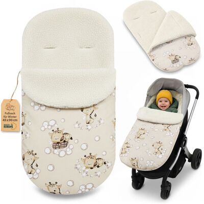 TOTSY BABY Chanceliere bebe poussette 90 x 45 cm - chancelière universelle pour poussette et siège auto Cybex Boucle Girafe Beige - Publicité TOTSY BABY Chanceliere bebe poussette 90 x 45 cm - chancelière universelle pour poussette et siège auto Cybex Boucle Girafe Beige - Publicité
