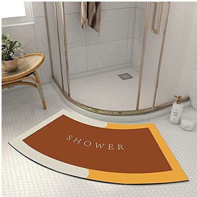 CARTLY MARKET Tapis de douche incurvé en terre de diatomée – Tapis de douche dangle lavable et antidérapant (Jaune) 40 x 75 cm Jaune - Publicité CARTLY MARKET Tapis de douche incurvé en terre de diatomée – Tapis de douche dangle lavable et antidérapant (Jaune) 40 x 75 cm Jaune - Publicité