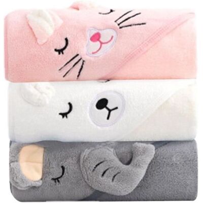 3PCS Serviette de Bain Capuche Bébé Cape de Bain Bébé à Capuche Lot de 3 Sortie de Bain Bébé Cadeau Naissance Sortie Bain Bain Bébé Rose - Publicité 3PCS Serviette de Bain Capuche Bébé Cape de Bain Bébé à Capuche Lot de 3 Sortie de Bain Bébé Cadeau Naissance Sortie Bain Bain Bébé Rose - Publicité