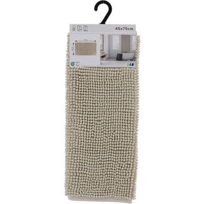 Tapis de bain en microfibre effet boules uni 45 x 75 cm beige - Tendance Beige - Publicité Tapis de bain en microfibre effet boules uni 45 x 75 cm beige - Tendance Beige - Publicité