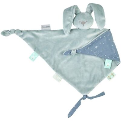 Nattou Doudou Maxi Lapin Vert De Gris Lapidou Phosphorescent Bleu - Publicité Nattou Doudou Maxi Lapin Vert De Gris Lapidou Phosphorescent Bleu - Publicité