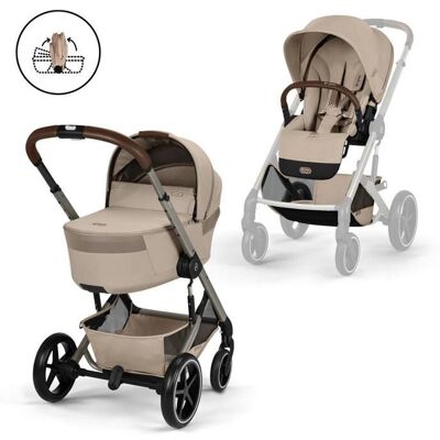 CYBEX - Poussette Duo Balios S Lux 4 + Nacelle pliable Balios Almond Beige - Publicité CYBEX - Poussette Duo Balios S Lux 4 + Nacelle pliable Balios Almond Beige - Publicité