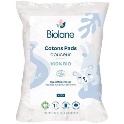 Cotons bio Biolane - Soin délicat pour bébé - Publicité Cotons bio Biolane - Soin délicat pour bébé - Publicité