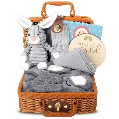 Coffret Bébé 7PCS avec Serviette Bavoir Peluche Chaussettes et Cartes SouvenirsCadeau Original pour Nouveau-né - Publicité Coffret Bébé 7PCS avec Serviette Bavoir Peluche Chaussettes et Cartes SouvenirsCadeau Original pour Nouveau-né - Publicité