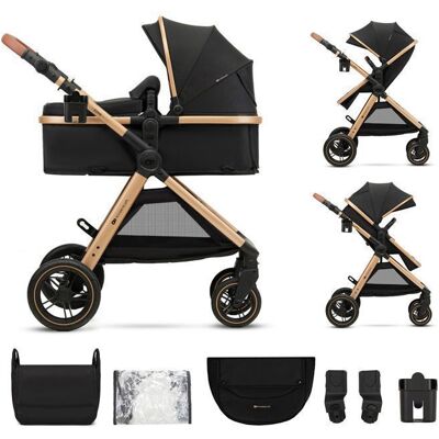 Poussette Kinderkraft ESME 2 en 1 Pliable avec Nacelle Transformable Travel System Grandes Roues Tout Terrain Noir Noir - Publicité Poussette Kinderkraft ESME 2 en 1 Pliable avec Nacelle Transformable Travel System Grandes Roues Tout Terrain Noir Noir - Publicité