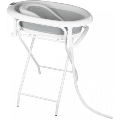 LVHCMFOHM Baignoire Bébé avec Support en Acier - Pliable - Avec Thermomètre et Coussin de bain - 81×47×90 cm - Gris Gris - Publicité LVHCMFOHM Baignoire Bébé avec Support en Acier - Pliable - Avec Thermomètre et Coussin de bain - 81×47×90 cm - Gris Gris - Publicité
