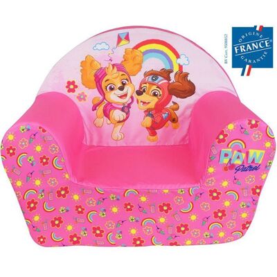 Fauteuil club enfant - FUN HOUSE - PatPatrouille Stella et Liberty - Origine France Garantie - mousse légère - 52 x 42 x 33 cm Rose - Publicité Fauteuil club enfant - FUN HOUSE - PatPatrouille Stella et Liberty - Origine France Garantie - mousse légère - 52 x 42 x 33 cm Rose - Publicité