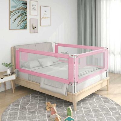 Barrière de sécurité de lit - vidaXL - Rose - 190x25 cm - Tissu polyester - Réglable Rose - Publicité Barrière de sécurité de lit - vidaXL - Rose - 190x25 cm - Tissu polyester - Réglable Rose - Publicité