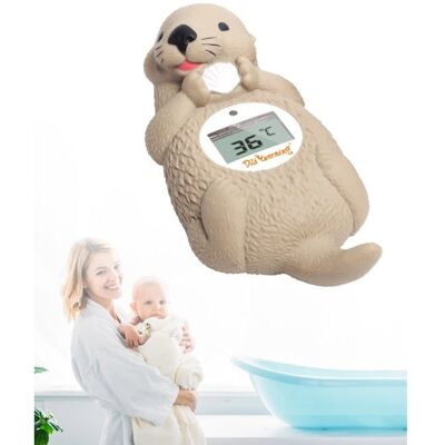 BEAUTY REINA PLUS Thermomètre de bain pour bébés Thermomètre numérique pour mesurer la température de leau dans la baignoire - Loutre de mer - Publicité BEAUTY REINA PLUS Thermomètre de bain pour bébés Thermomètre numérique pour mesurer la température de leau dans la baignoire - Loutre de mer - Publicité