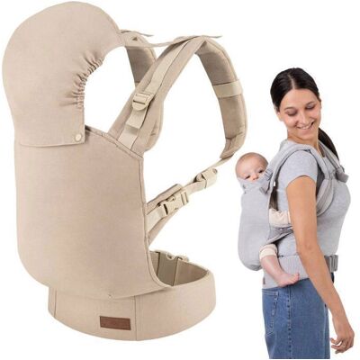 MoMi COLLET – Porte-Bébé Ergonomique et Physiologique – Portage Avant / Arrière – Réglable – Jusqu’à 15 kg – Beige Beige - Publicité MoMi COLLET – Porte-Bébé Ergonomique et Physiologique – Portage Avant / Arrière – Réglable – Jusqu’à 15 kg – Beige Beige - Publicité