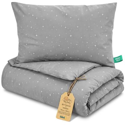TOTSY BABY Couette enfant en Coton 50x70 cm pour bébé - Parure Duvet pour lit bébé 50 x 70 cm et Oreiller 40 x 35 cm Galaxie Gris - Publicité TOTSY BABY Couette enfant en Coton 50x70 cm pour bébé - Parure Duvet pour lit bébé 50 x 70 cm et Oreiller 40 x 35 cm Galaxie Gris - Publicité