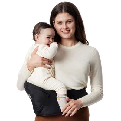 Momcozy Porte-bébé Ergonomique Réglable pour Bébés de 0 à 20 kg Noir Taille Grande Noir - Publicité Momcozy Porte-bébé Ergonomique Réglable pour Bébés de 0 à 20 kg Noir Taille Grande Noir - Publicité