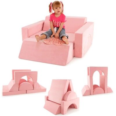 Canapé modulable pour enfants Costway - 8 pièces, housses amovibles - Publicité Canapé modulable pour enfants Costway - 8 pièces, housses amovibles - Publicité