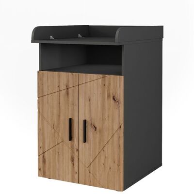 Commode à langer Irma 60x97cm avec plan à langer Anthracite/Chêne de force doré Vicco 54784 Noir - Publicité Commode à langer Irma 60x97cm avec plan à langer Anthracite/Chêne de force doré Vicco 54784 Noir - Publicité