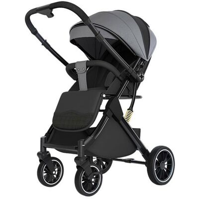 UVERBON Poussette bébé pliable et facile à monter réversible suspension à quatre roues adaptée aux enfants de 0 à 4 ans- grise. Gris - Publicité UVERBON Poussette bébé pliable et facile à monter réversible suspension à quatre roues adaptée aux enfants de 0 à 4 ans- grise. Gris - Publicité
