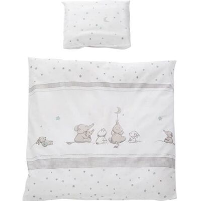 ROBA Parure de lit Bébé Sternenzauber réversible - Housse de Couette 80x80 cm + Taie 40x35 cm Blanc - Publicité ROBA Parure de lit Bébé Sternenzauber réversible - Housse de Couette 80x80 cm + Taie 40x35 cm Blanc - Publicité