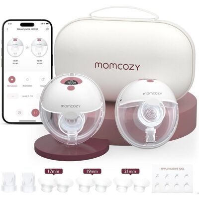 Momcozy M5 Smart Tire-lait Électrique Main Libre Contrôlé par ApplicationPompe Électrique Sans FilTéterelle 24 mmRouge 2 Pièces Rouge - Publicité Momcozy M5 Smart Tire-lait Électrique Main Libre Contrôlé par ApplicationPompe Électrique Sans FilTéterelle 24 mmRouge 2 Pièces Rouge - Publicité