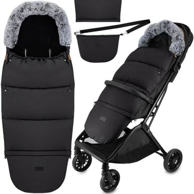 MoMi SARDI - Chancelière bébé universelle 2en1 - Hiver chaude peluche - Partie amovible sac - Passe-sangles poussette -Noir Noir - Publicité MoMi SARDI - Chancelière bébé universelle 2en1 - Hiver chaude peluche - Partie amovible sac - Passe-sangles poussette -Noir Noir - Publicité