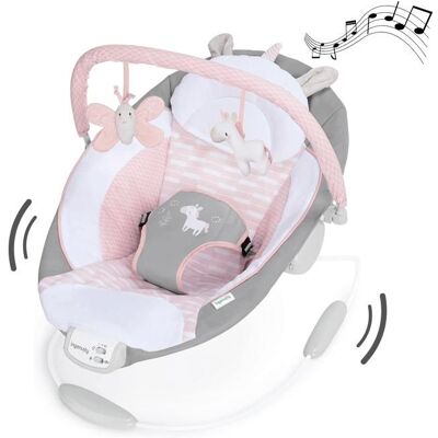 INGENUITY Transat bébé - Flora - Arche avec jouets déveil amovible - Reconditionné - Excellent etat Rose - Publicité INGENUITY Transat bébé - Flora - Arche avec jouets déveil amovible - Reconditionné - Excellent etat Rose - Publicité
