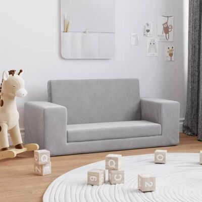 vidaXL Canapé-lit Enfants 2 Places Lit de Jour avec Dossier et Accoudoirs Lit dInvité pour Tout-petits Chambre Salon 357029 Gris - Publicité vidaXL Canapé-lit Enfants 2 Places Lit de Jour avec Dossier et Accoudoirs Lit dInvité pour Tout-petits Chambre Salon 357029 Gris - Publicité