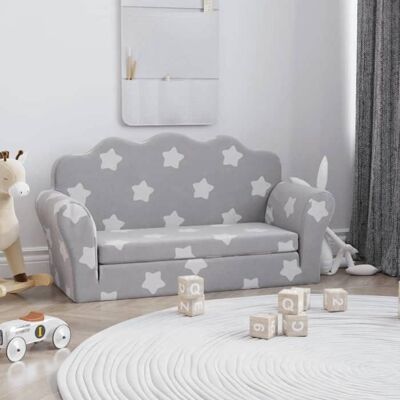 vidaXL Canapé-lit Enfant 2 Places Lit de Jour avec Dossier et Accoudoirs Lit dInvité pour Tout-petits Chambre Gris Clair 357058 Gris - Publicité vidaXL Canapé-lit Enfant 2 Places Lit de Jour avec Dossier et Accoudoirs Lit dInvité pour Tout-petits Chambre Gris Clair 357058 Gris - Publicité
