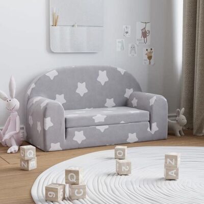 vidaXL Canapé-lit Enfant 2 Places Lit de Jour avec Dossier et Accoudoirs Lit dInvité pour Tout-petits Chambre Gris Clair 357022 Gris - Publicité vidaXL Canapé-lit Enfant 2 Places Lit de Jour avec Dossier et Accoudoirs Lit dInvité pour Tout-petits Chambre Gris Clair 357022 Gris - Publicité