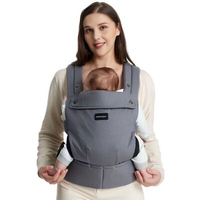 Momcozy Porte-bébé Ergonomique pour Bébés de 3 2 à 20 kg Gris Gris - Publicité Momcozy Porte-bébé Ergonomique pour Bébés de 3 2 à 20 kg Gris Gris - Publicité