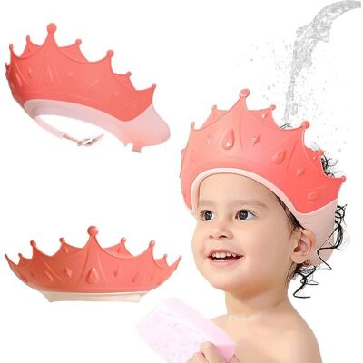 ZENTRONIS Bonnet de douche pour enfants bonnet de douche bébé avec protection ajustable pour les yeux les oreilles et le visage (rouge) - Publicité ZENTRONIS Bonnet de douche pour enfants bonnet de douche bébé avec protection ajustable pour les yeux les oreilles et le visage (rouge) - Publicité