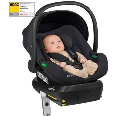 Siège auto avec base ISOFIX - LIONELO Astrid i-Size - ADAC - Cosi bébé 40-87 cm - Légère - Noir Noir - Publicité Siège auto avec base ISOFIX - LIONELO Astrid i-Size - ADAC - Cosi bébé 40-87 cm - Légère - Noir Noir - Publicité