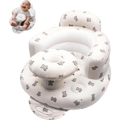 Siège gonflable pour bébé dès 3 mois Canapé gonflable portable blanc adapté pour lintérieur et lextérieur 53 x 50 x 38 cm Blanc - Publicité Siège gonflable pour bébé dès 3 mois Canapé gonflable portable blanc adapté pour lintérieur et lextérieur 53 x 50 x 38 cm Blanc - Publicité