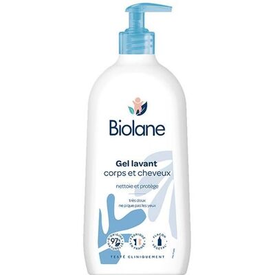 Biolane - Gel Corps & Cheveux - Peaux Sensibles - Cheveux Fins - Bébé - 750ml - Publicité Biolane - Gel Corps & Cheveux - Peaux Sensibles - Cheveux Fins - Bébé - 750ml - Publicité