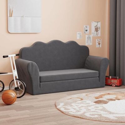 vidaXL Canapé-lit pour Enfants 2 Places Lit de Jour avec Dossier et Accoudoirs Lit dInvité pour Tout-petits Chambre 357060 Gris - Publicité vidaXL Canapé-lit pour Enfants 2 Places Lit de Jour avec Dossier et Accoudoirs Lit dInvité pour Tout-petits Chambre 357060 Gris - Publicité
