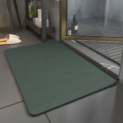 AMRINUGL Tapis de Bain Diatomite 50×80 cm - Vert foncé - Surface en diatomées & Dos Caoutchouc - Ultra Absorbant Séchage Rapide Label Vert - Publicité AMRINUGL Tapis de Bain Diatomite 50×80 cm - Vert foncé - Surface en diatomées & Dos Caoutchouc - Ultra Absorbant Séchage Rapide Label Vert - Publicité