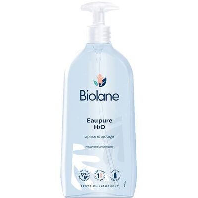 Biolane - Eau Pure H2O - Nettoyant Pour Visage Corps & Siège Du Bébé - 750ml - Publicité Biolane - Eau Pure H2O - Nettoyant Pour Visage Corps & Siège Du Bébé - 750ml - Publicité