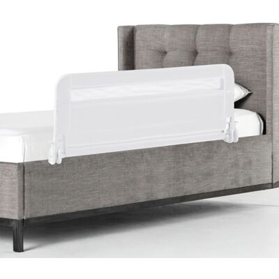 COSTWAY Barrière de Lit Pliable Enfant 100 cm avec Housse Amovible et Lavable Maille Respisante Sangle de Fixation Blanc Blanc - Publicité COSTWAY Barrière de Lit Pliable Enfant 100 cm avec Housse Amovible et Lavable Maille Respisante Sangle de Fixation Blanc Blanc - Publicité